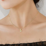TrustDavis 925 Sterling Silver Romantic Love Heart Necklace For Women