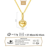 TrustDavis 925 Sterling Silver Romantic Love Heart Necklace For Women