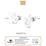 TrustDavis 925 Silver 18K Insect Butterfly Stud Earrings Wedding Jewelry