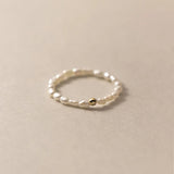 Davis 925 Sterling Silver 2mm Beads Natural Pearls Ring Wedding DE0565
