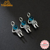 Davis 925 Sterling Silver Astronaut CZ Pendant for DIY Necklace