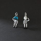Davis 925 Sterling Silver Astronaut CZ Pendant for DIY Necklace