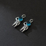 Davis 925 Sterling Silver Astronaut CZ Pendant for DIY Necklace