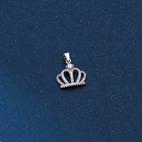 TrustDavis Sterling Silver Crown CZ Pendant DIY Necklace Jewelry
