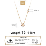 TrustDavis 925 Sterling Silver Flower CZ Necklace Wedding Jewelry