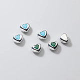 TrustDavis 925 Sterling Silver Heart Colour CZ Pendant DIY Necklace