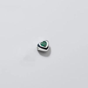 TrustDavis 925 Sterling Silver Heart Colour CZ Pendant DIY Necklace