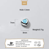 TrustDavis 925 Sterling Silver Heart Colour CZ Pendant DIY Necklace