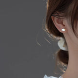TrustDavis 925 Silver Clouds Stud Earrings for Girls DE0021