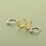 Davis 925 Silver Cross Knot Hoop Earring For Women Girls DF100