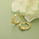Davis 925 Silver Cross Knot Hoop Earring For Women Girls DF100