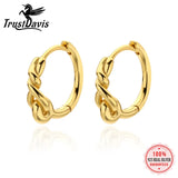 Davis 925 Silver Cross Knot Hoop Earring For Women Girls DF100
