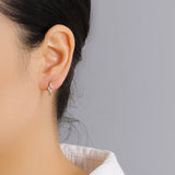 Davis 925 Silver Cross Knot Hoop Earring For Women Girls DF100