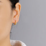 Davis 925 Silver Cross Knot Hoop Earring For Women Girls DF100