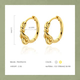 Davis 925 Silver Cross Knot Hoop Earring For Women Girls DF100