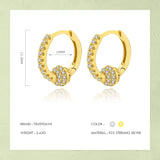 Davis 925 Sterling Silver CZ Hoop Earring For Women Fine S925 Jewelry