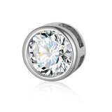 TrustDavis 925 Sterling Silver Round CZ Pendant DIY Jewelry HY877