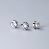 TrustDavis 925 Sterling Silver Round CZ Pendant DIY Jewelry HY877