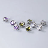 TrustDavis 925 Sterling Silver Round CZ Pendant DIY Jewelry HY877