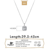 TrustDavis 925 Silver CZ Clavicle Necklace Wedding Jewelry