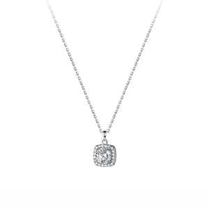 TrustDavis 925 Silver CZ Clavicle Necklace Wedding Jewelry