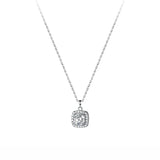 TrustDavis 925 Silver CZ Clavicle Necklace Wedding Jewelry