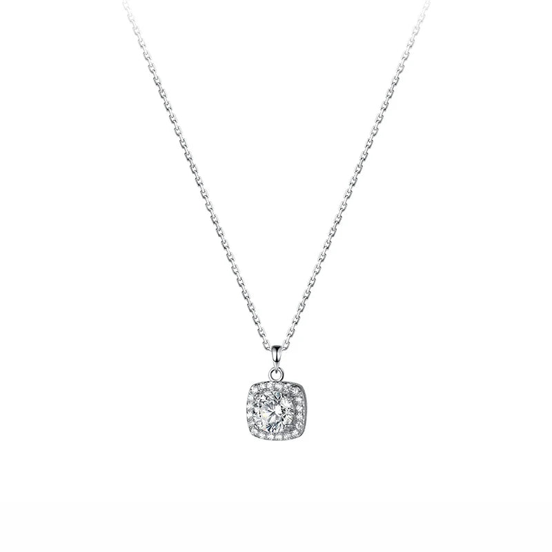 TrustDavis 925 Silver CZ Clavicle Necklace Wedding Jewelry