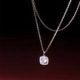 TrustDavis 925 Silver CZ Clavicle Necklace Wedding Jewelry