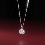 TrustDavis 925 Silver CZ Clavicle Necklace Wedding Jewelry