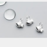 TrustDavis 925 Sterling Silver Fish Charm Pendant DIY Jewelry
