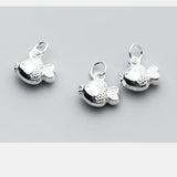 TrustDavis 925 Sterling Silver Fish Charm Pendant DIY Jewelry