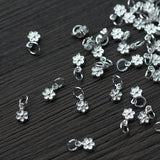 TrustDavis 925 Sterling Silver Flower Pendant DIY Necklace Bracelet Accessories