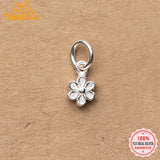 TrustDavis 925 Sterling Silver Flower Pendant DIY Necklace Bracelet Accessories