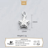 TrustDavis 925 Sterling Silver Star Charm Pendant DIY Necklace Bracelet