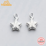 TrustDavis 925 Sterling Silver Star Charm Pendant DIY Necklace Bracelet
