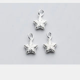 TrustDavis 925 Sterling Silver Star Charm Pendant DIY Necklace Bracelet