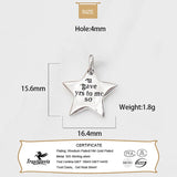 TrustDavis 925 Sterling Silver Sweet Star Pendant DIY Necklace Bracelet