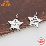 TrustDavis 925 Sterling Silver Sweet Star Pendant DIY Necklace Bracelet