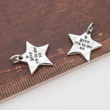 TrustDavis 925 Sterling Silver Sweet Star Pendant DIY Necklace Bracelet
