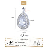TrustDavis 925 Sterling Silver Water Drop CZ Pendant Necklace Accessory
