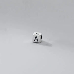 TrustDavis 925 Sterling Silver 26 Letter Charm Beads Necklace Bracelet