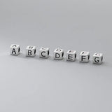 TrustDavis 925 Sterling Silver 26 Letter Charm Beads Necklace Bracelet