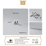 TrustDavis 925 Sterling Silver 26 Letter Charm Beads Necklace Bracelet