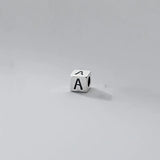 TrustDavis 925 Sterling Silver 26 Letter Charm Beads Necklace Bracelet