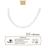 TrustDavis 925 Sterling Silver Shell Pearl Necklace For Women