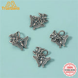 TrustDavis 925 Sterling Silver Butterfly Charm Pendant DIY Jewelry HY397