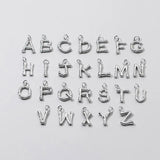 925 Sterling Silver Alphabet Pendant DIY Accessories Girl Gift For Women