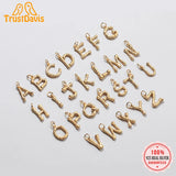 925 Sterling Silver Alphabet Pendant DIY Accessories Girl Gift For Women