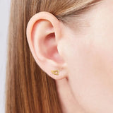 TrustDavis 925 Silver Angel Wing Stud Earrings For Women