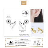 TrustDavis 925 Silver Angel Wing Stud Earrings For Women